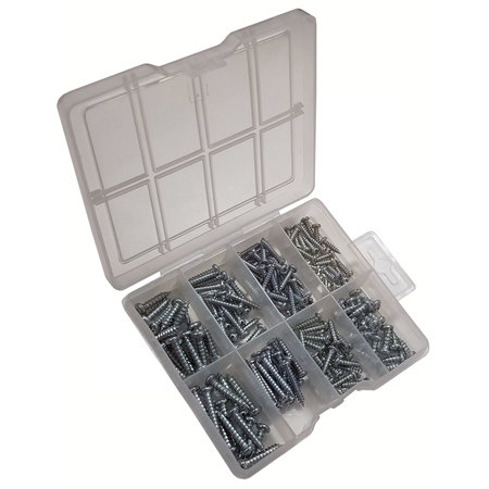 Blue Donuts Tapping Screw Assortment, Stainless Steel, 160 PCS BD3536224